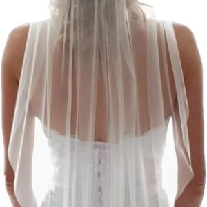 1 Tier Bride Wedding Veil Bridal Tulle Veil With Metal Comb