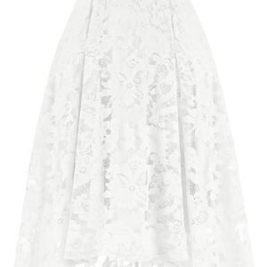 Women Halter Lace Wedding Guest Dress Hi-Lo Cocktail Party Bridesmaid Formal Dresses